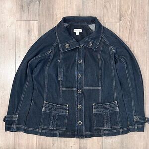 Coldwater Creek Dark Blue Jean Jacket